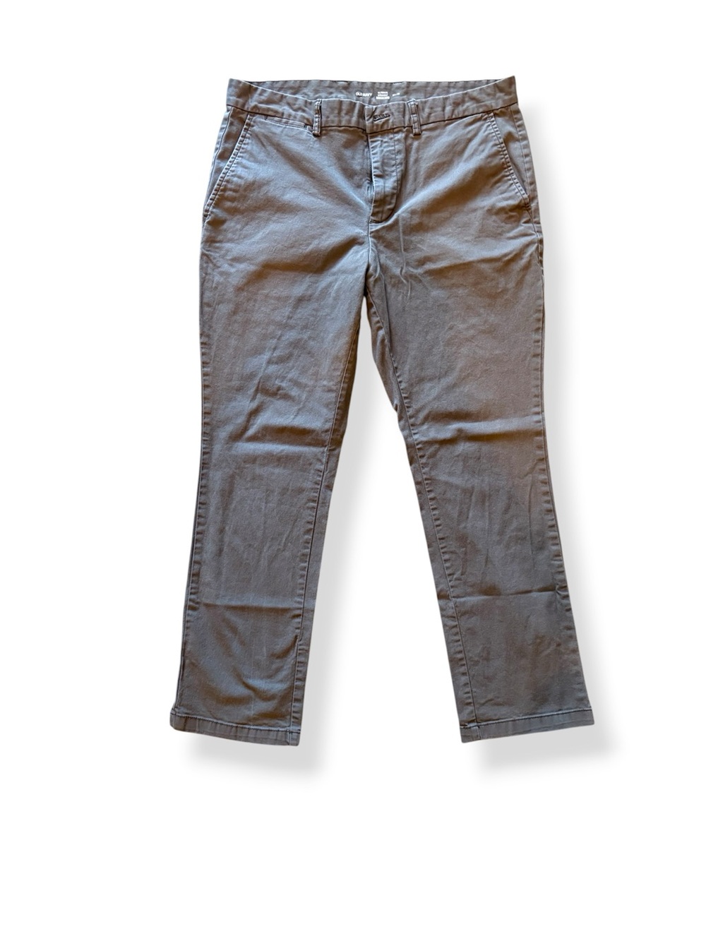 Lands' End Men's Gray Straight-Leg Chinos